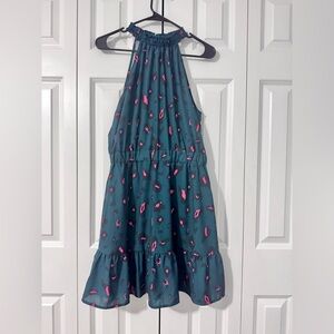 Stylish Teal and Pink Kids Dress